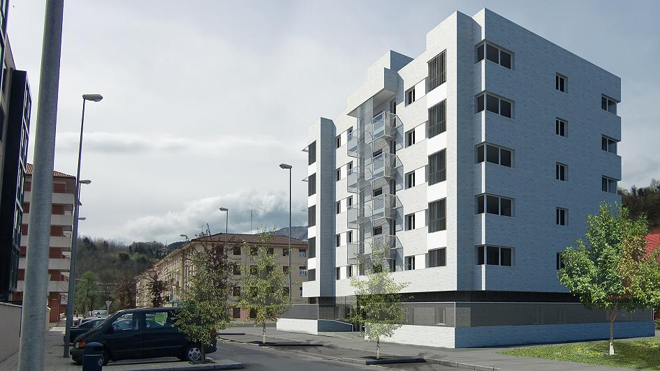 Proyecto de edificacion de viviendas en Durango. Vista general.