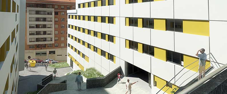 Durangoko Aramotzeko UE 19ko 26 etxebizitza sozial eta hauen eranskinen Oinarrizko Proiektua, Gauzatze Proiektua eta lan exekuzio eta zuzendaritza.