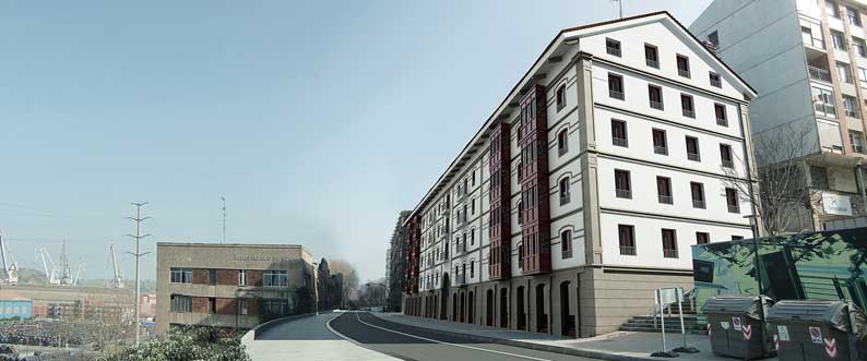 Sestaoko Txabarri kaleko 25, 27, 29 eta 31 zenbakietako 47 Etxebizitza eta lokal komertzialen birgaikuntzarako Oinarrizko Proiektuaren garapena eta Gauzatze Proiektua.